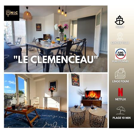 Le Clemenceau Appart-Calais Nord-Balcon-Plage Exterior photo