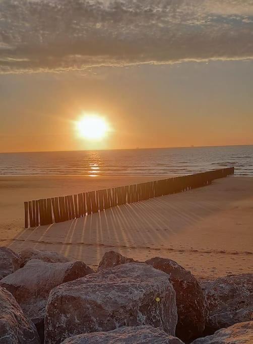 Le Clemenceau Appart-Calais Nord-Balcon-Plage Exterior photo